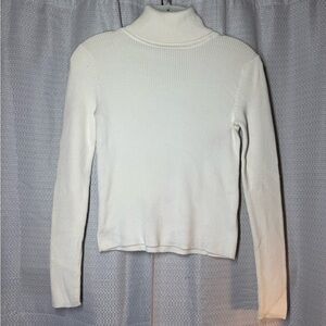 Urban Outfitters Cream Ribbed Turtleneck
